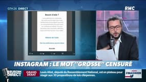 #Magnien:  Le mot "grosse" censuré par Instagram 