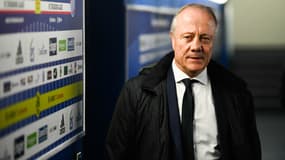Bernard Lacombe lors d'un match de Lyon contre Strasbourg en novembre 2019