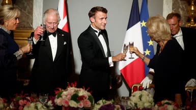 Charles III et Emmanuel Macron à Versailles
