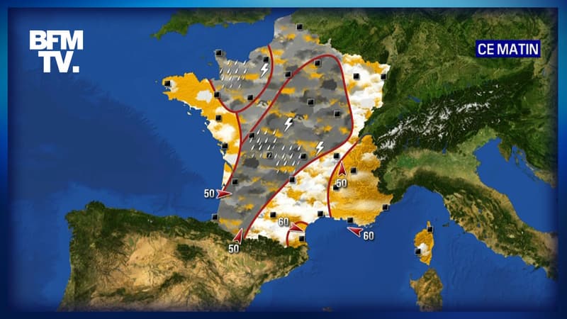 La météo du lundi 12 juillet: un temps à nouveau pluvieux et orageux