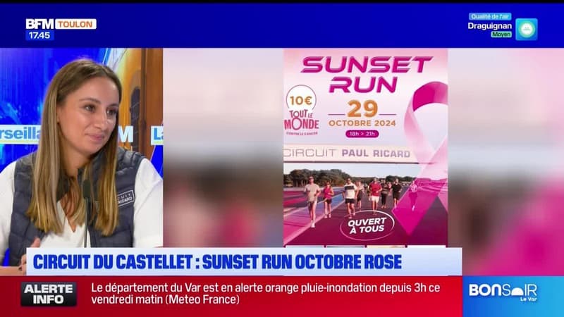 Top sorties du vendredi 25 octobre - Circuit du Castellet : Sunset Run Octobre Rose 