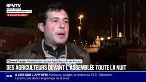 Le président des Jeunes Agriculteur d'Île-de-France explique pourquoi les agriculteurs veulent se mobiliser toute la nuit devant l'Assemblée
