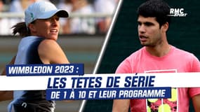 Wimbledon : Les têtes de série 1 à 10 (Messieurs et Dames) et leur adversaire au 1er tour