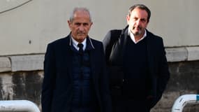 Le maire de Toulon, Hubert Falco, aux côtés de son avocat