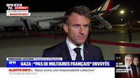  Emmanuel Macron: "On a environ 170 personnes dans la bande de Gaza qu'on veut protéger"