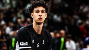 Zaccharie Risacher avec l'ASVEL en mai 2023