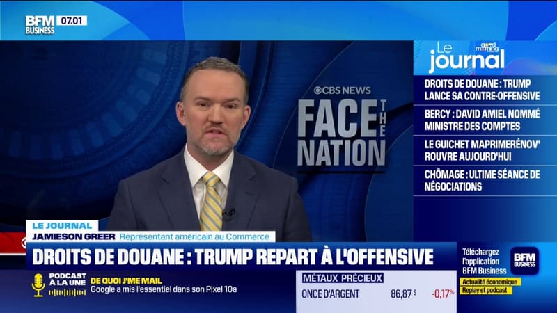 Taxe mondiale américaine de 15%: "Personne ne m'a appelé pour me dire que l'accord [entre l'Europe et les États-Unis] ne tenait plus", a déclaré Jamieson Greer, représentant américain au Commerce