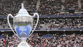 Le trophée de la Coupe de France en marge de la finale au Stade de France, mai 2024