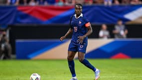 Griedge Mbock lors du match amical entre la France et la Belgique, le 20 juin 2025.