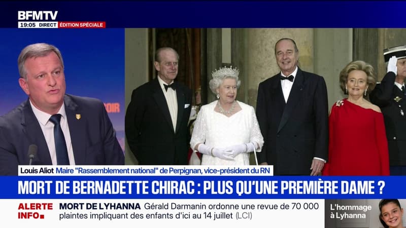 Mort de Bernadette Chirac: "Elle avait un peu la température du peuple", déclare Louis Aliot, vice-président du RN