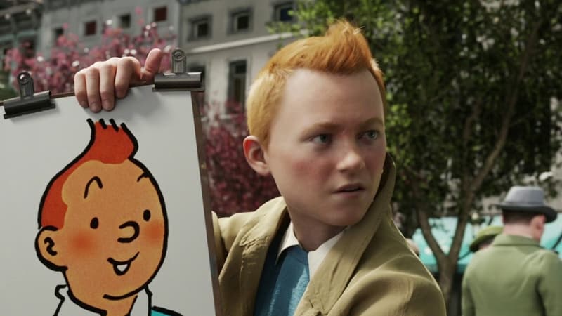 Tintin dans le film de Steven Spielberg