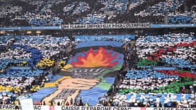 Le tifo des supporters de l'OM pour le match contre Auxerre, 30 avril 2023