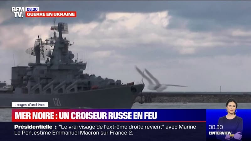 Croiseur russe en feu sur la mer Noire: les versions opposées de la Russie et de l'Ukraine