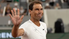 Rafael Nadal à Roland-Garros le 20 mai 2024