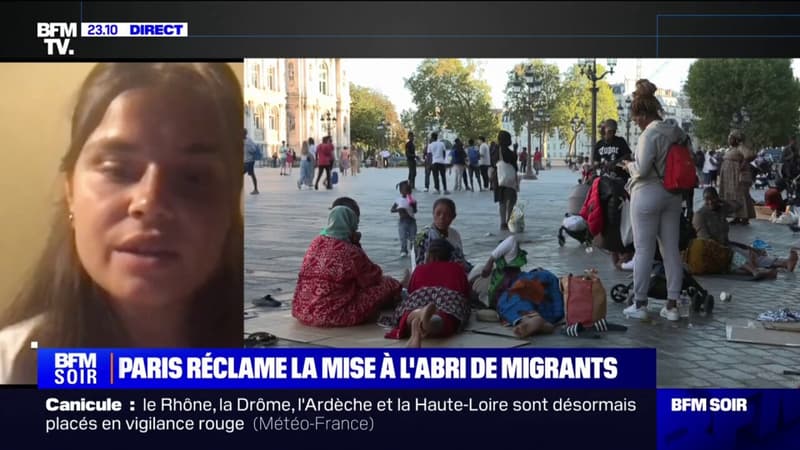 Migrants devant l'Hôtel de ville de Paris: 