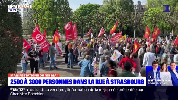 Manifestation du 1er-Mai: entre 2.500 et 3.000 personnes dans les rues de Strasbourg