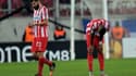 Dimitris Siovas et Felipe Santana, après l’élimination en Ligue Europa le 26 février