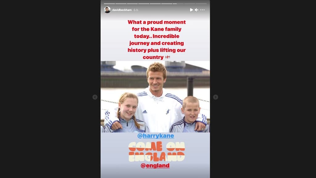 Le message de Beckham pour Kane