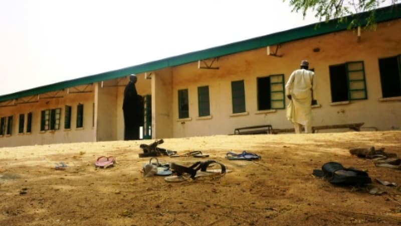 L'école de jeuns filles de Dapchi, dans lee nord-est du Nigeria, visée par une attaque du groupe jihadiste Boko Haram après laquelle une centaine d'élèves sont portées disparues. - 