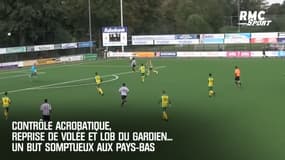 Contrôle acrobatique, reprise de volée et lob du gardien... un but somptueux aux Pays-Bas