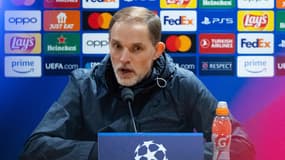 Thomas Tuchel lors de sa conférence de presse après Lazio-Bayern en Ligue des champions, le 14 février 2024