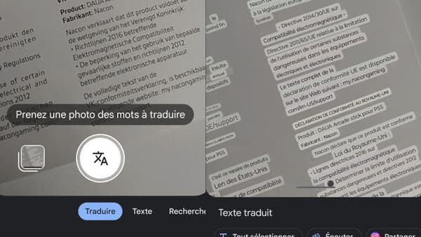 Google Lens permet de traduire facilement un texte écrit