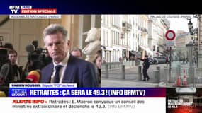 Fabien Roussel: "Le Parlement aura été jusqu'au bout bafoué et humilié" après le déclenchement du 49.3 pour la réforme des retraites