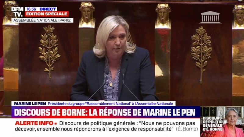 Marine Le Pen à Élisabeth Borne: 