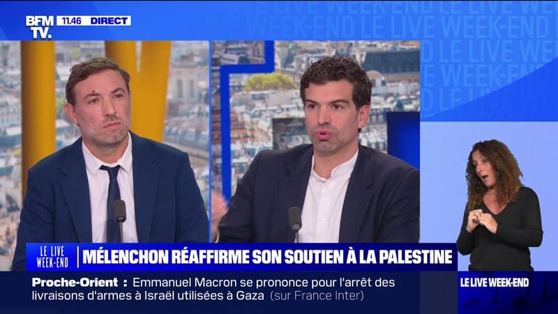 Regarder la vidéo Mélenchon réaffirme son soutien à la Palestine - 06/10