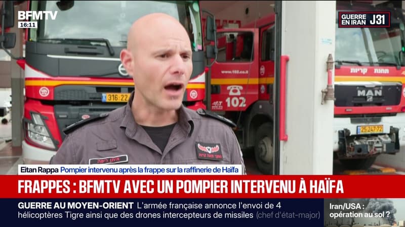 Raffinerie touchée par une frappe iranienne à Haïfa: un pompier intervenu raconte