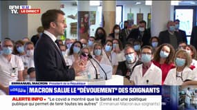 "Un jour de crise sans fin": Emmanuel Macron veut sortir de "l'épuisement" des soignants
