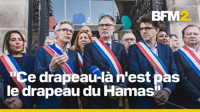 Le drapeau palestinien hissé sur la mairie de Saint-Denis en présence d'élus socialistes