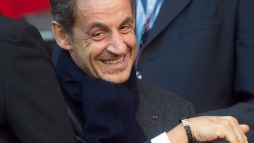 Nicolas Sarkozy, au Parc des princes, le 29 septembre 2012