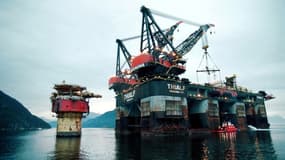 Une plateforme pétrolière, au large de la Norvège.