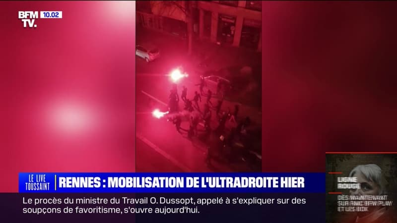 Mort de Thomas à Crépol: des militants de l'ultradroite manifestent dans les rues de Rennes