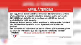 Appel à témoins du 19 juillet 2022