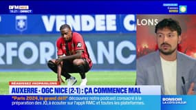 Kop Aiglons: ça commence mal en Ligue 1 pour l'OGC Nice, avec une défaite contre Auxerre