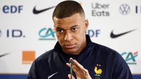Kylian Mbappé en conférence de presse avant France-Luxembourg, le 04/06/2024.