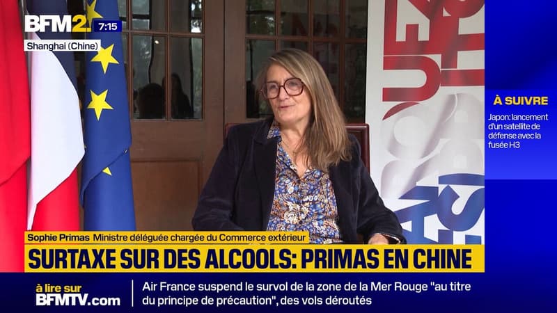 Surtaxes sur le cognac et l'armagnac: Sophie Primas en déplacement en Chine