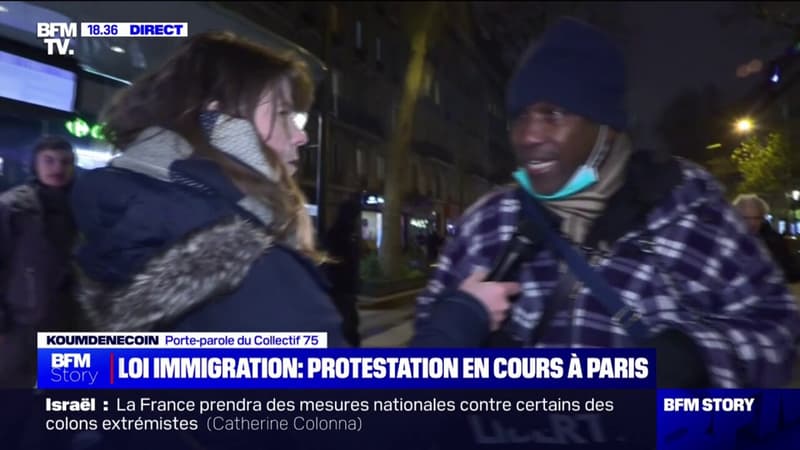 Paris: protestation en cours contre le projet de loi immigration