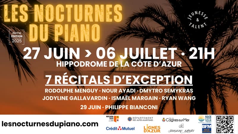 Le Festival Les Nocturnes Du piano en partenariat avec BFM Nice Côte d’azur