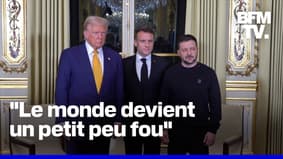 Les images de la réunion entre Donald Trump et Volodymyr Zelensky, autour d'Emmanuel Macron 