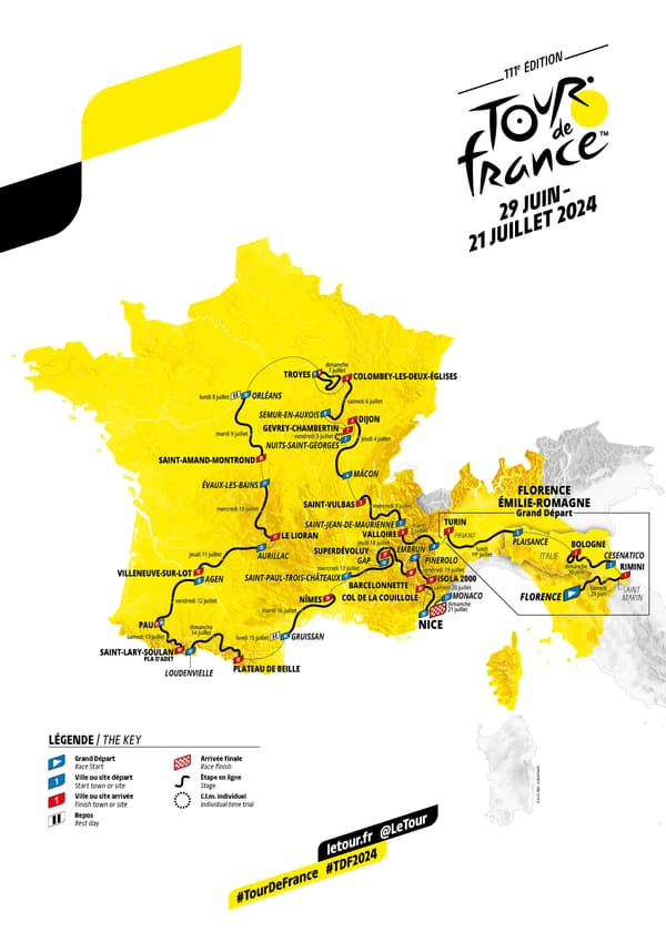 Le parcours du Tour de France 2024