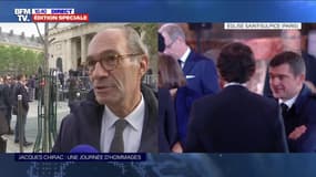 "C'est un roman politique du pays à lui tout seul.": Eric Woerth, député LR de l'Oise, est présent à la cérémonie d'hommage à Jacques Chirac