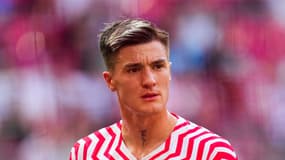 Benjamin Sesko avec le RB Leipzig le 11 mai 2024