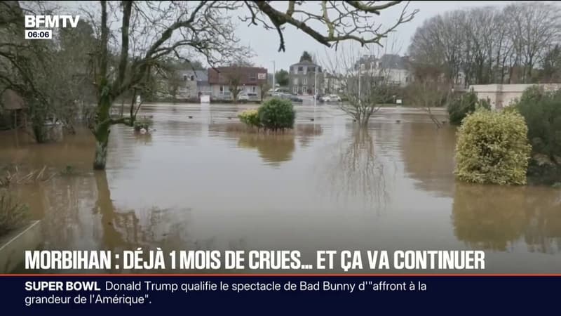 "Ça commence à faire un peu long": quatrième crue en un mois dans le Morbihan, le département placé en vigilance orange crues