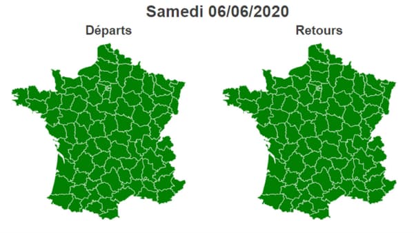 Pour samedi et dimanche, la France reste verte.