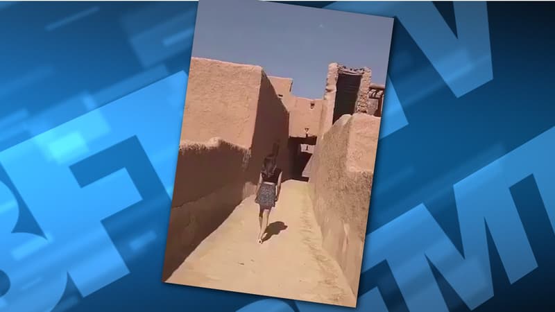 La jeune femme s'est affichée en mini-jupe dans les ruelles d'une cité historique saoudienne.