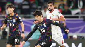 le Sud-Coréen Kang-In Lee face à la Jordanie en demi-finale de la Coupe d'Asie, le 6 février 2024