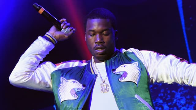 Le rappeur Meek Mill sur scène à Atlanta en 2017
